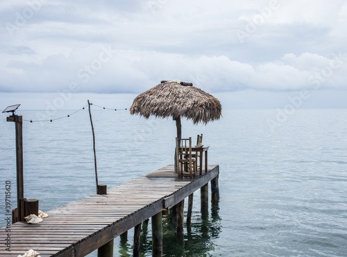 wooden pier on the sea