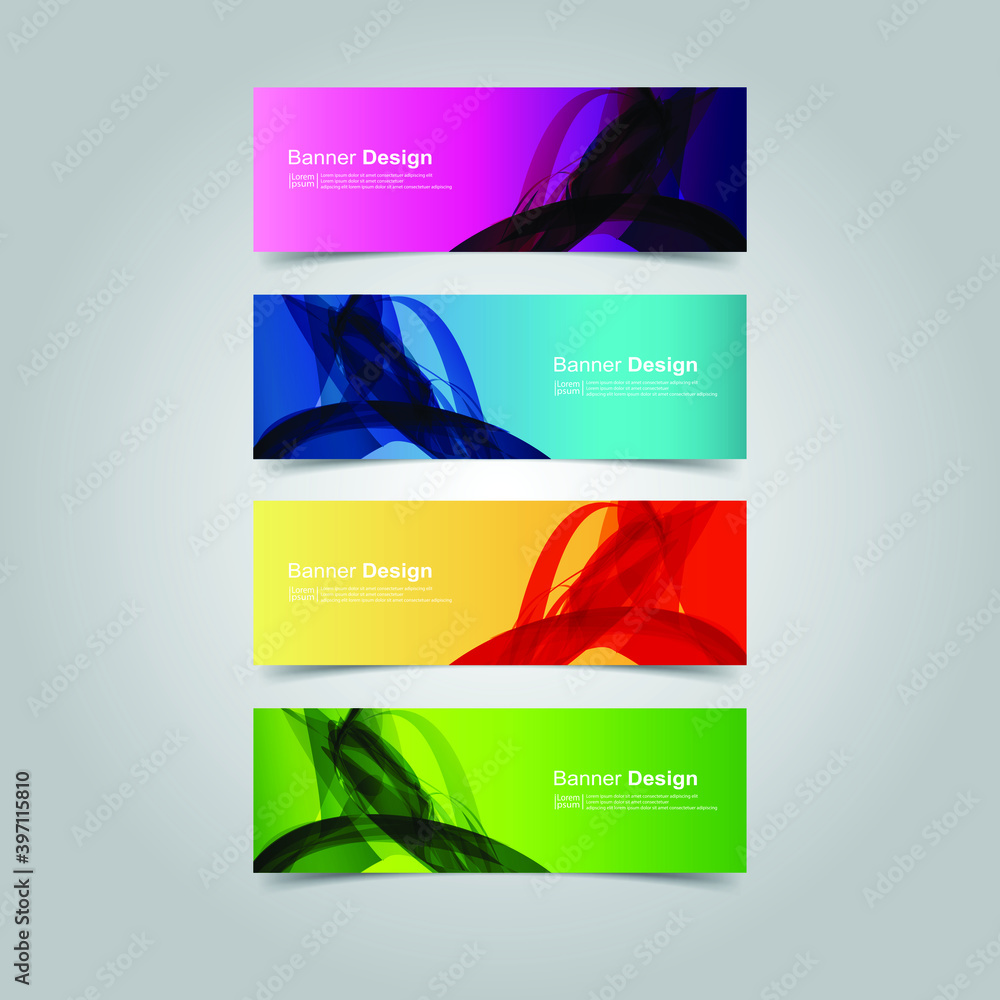 Naklejka premium Vector Abstract banner web template