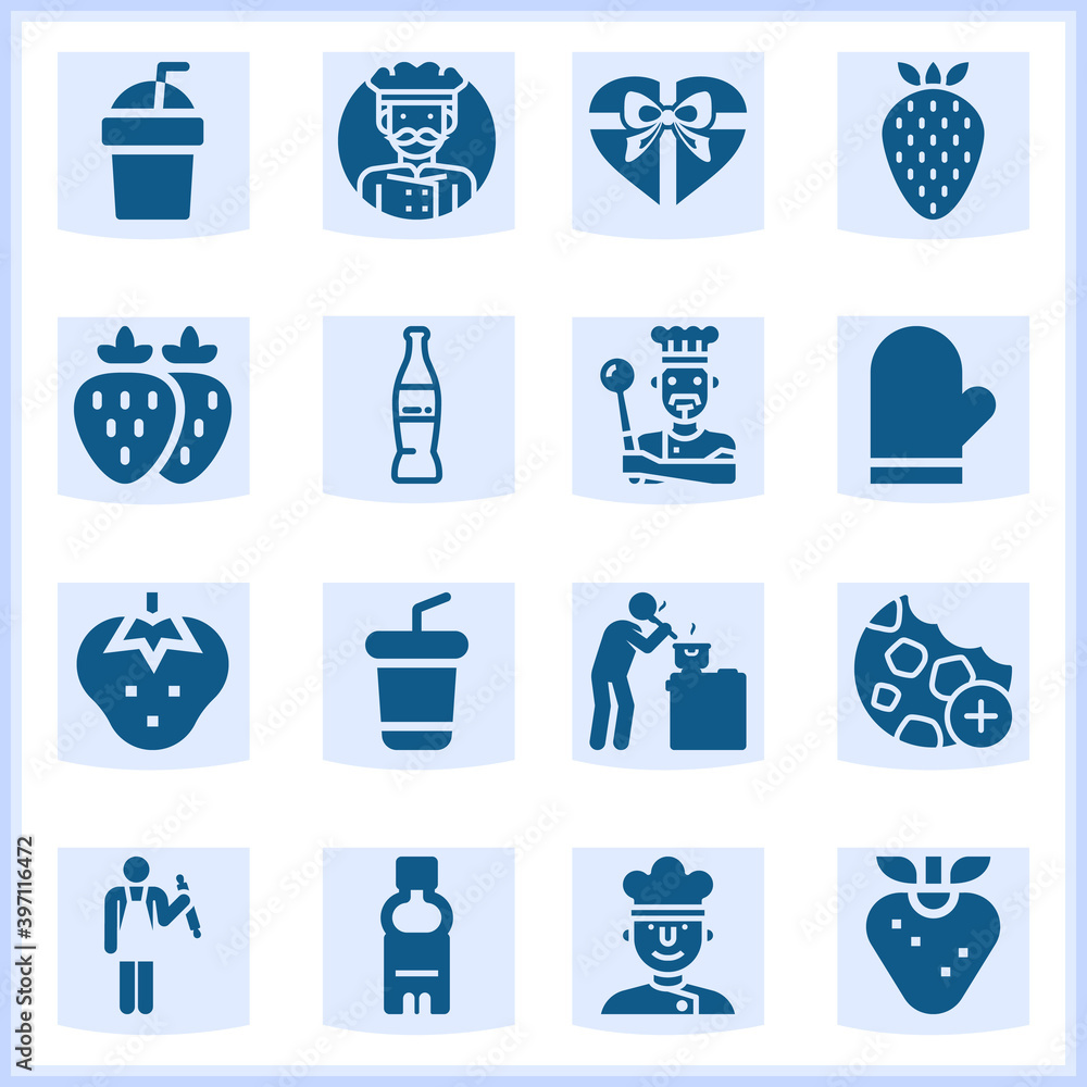 Baking related simple set. 16 filled Baking related simple set. 16 filled
