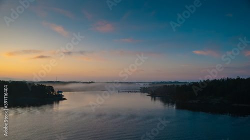 Scandinavia, sunrise off the coast of Sweden