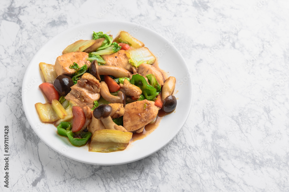 鶏肉と野菜のオイスターソース炒め 鶏肉と野菜のオイスターソース炒め