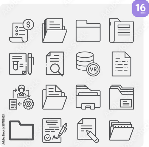 Simple set of dem related lineal icons.