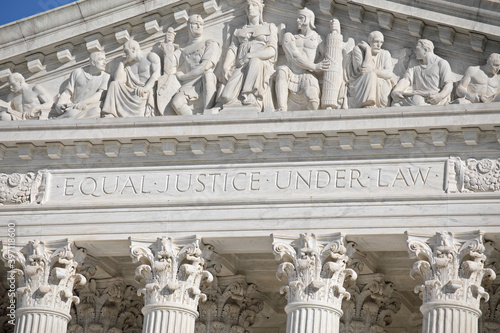 U.S. Supreme Court Building Pediment Detail showing 