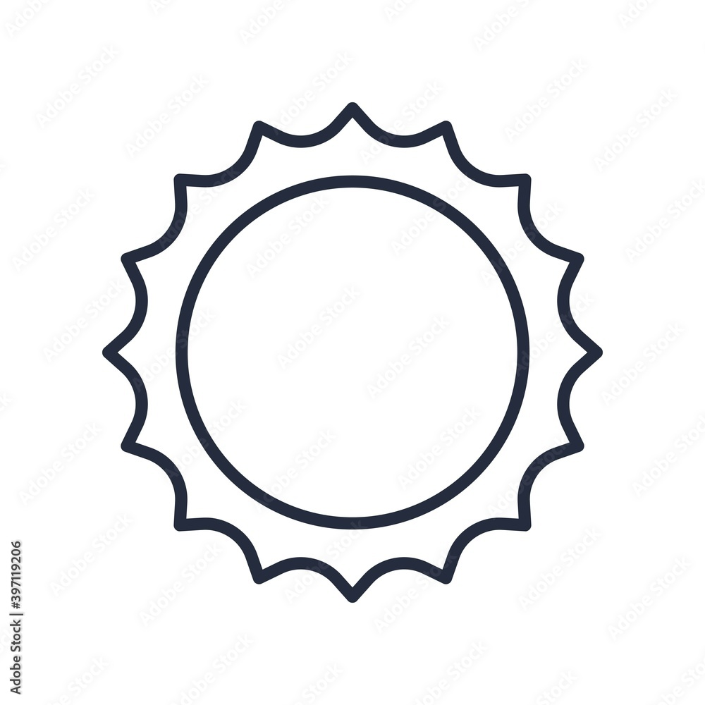 Sun symbol icon. Solar energy concept vector illustration. Sun symbol icon. Solar energy concept vector illustration.