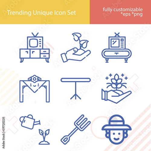 Simple set of set back related lineal icons.