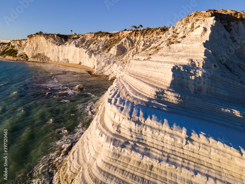 Sicilia Scala dei Turchi Stair of the Turks white coastline, Sicily Italy photo