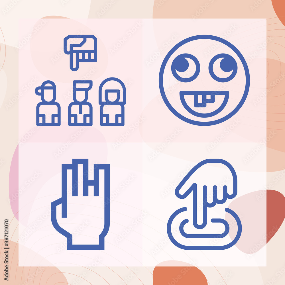 Simple set of choosing related lineal icons Simple set of choosing related lineal icons