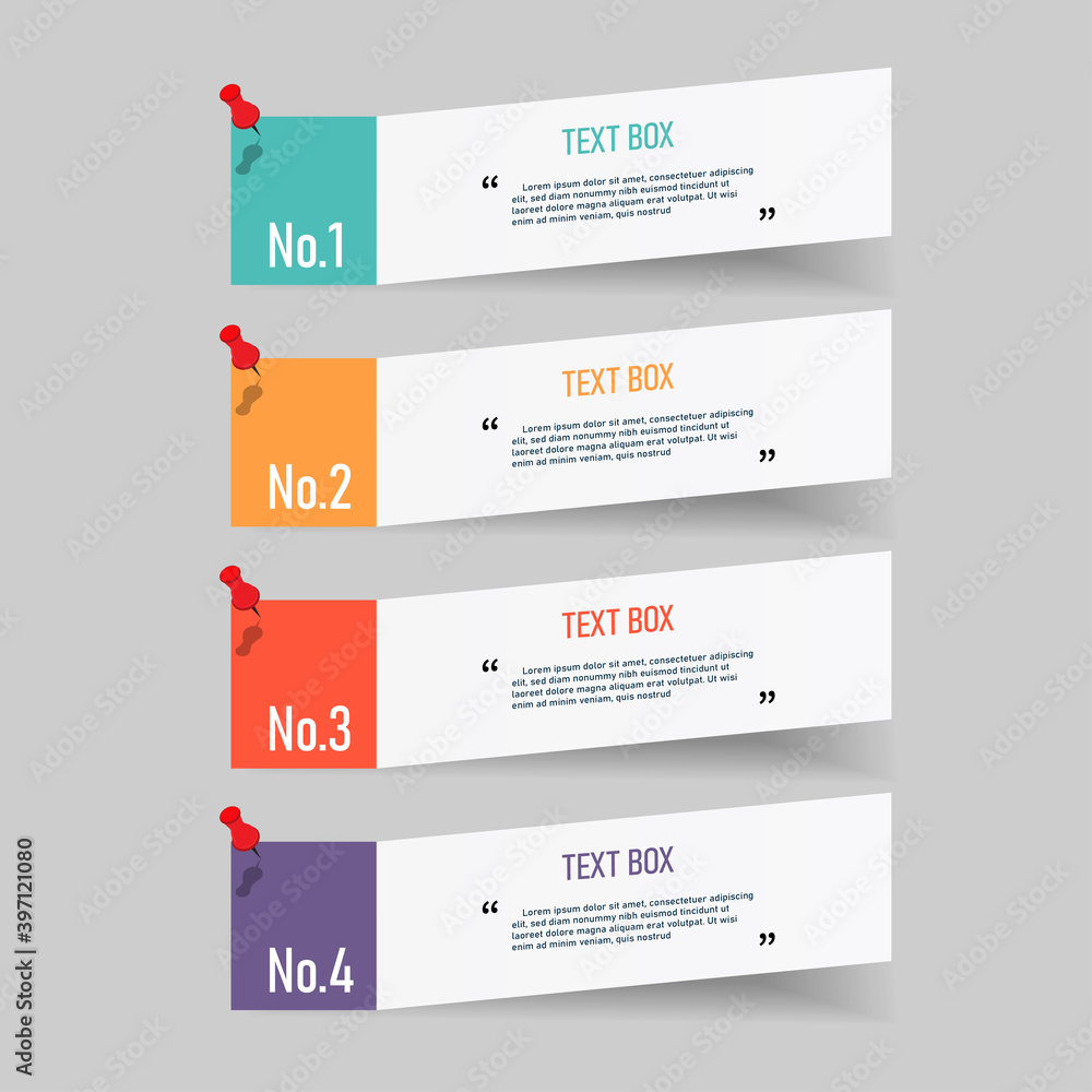 Text box design with note papers.
Text box design with note papers.