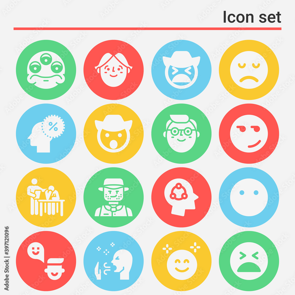16 pack of sad filled web icons set 16 pack of sad filled web icons set