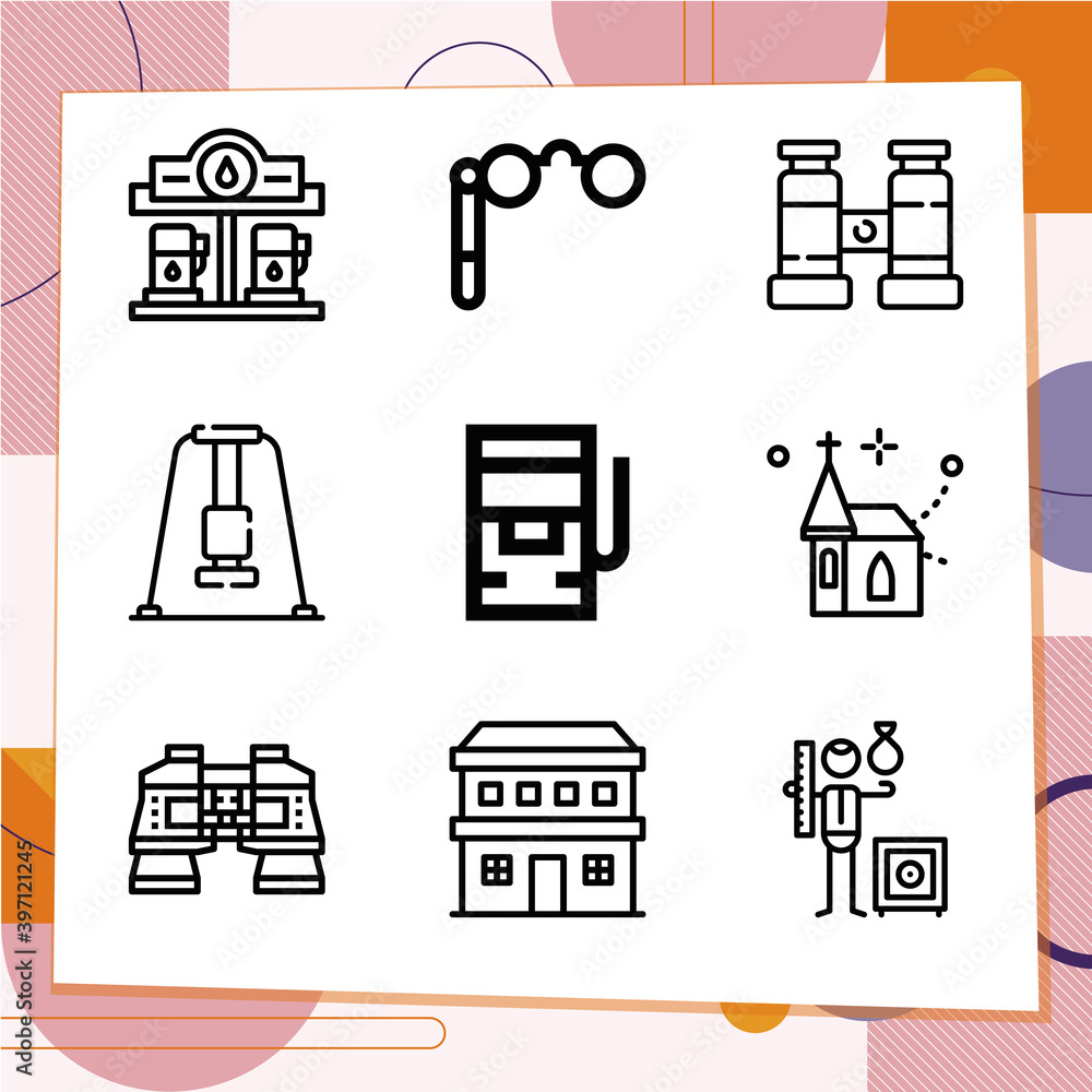 Simple set of 9 icons related to population Simple set of 9 icons related to population