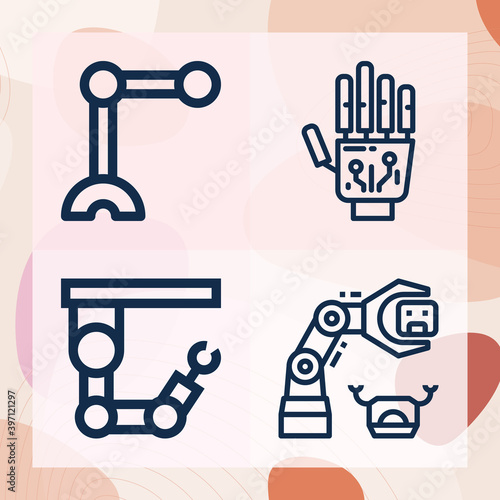 Simple set of limb related lineal icons