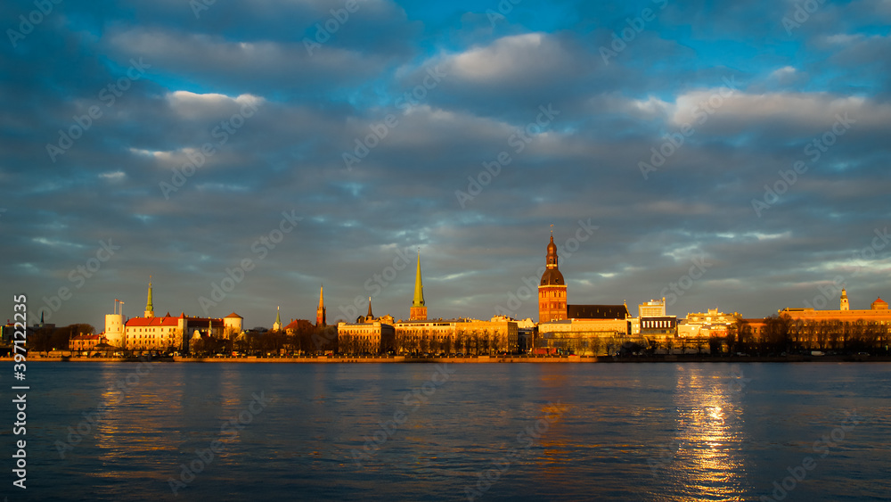 Riga, panorama of the city. view of the old town