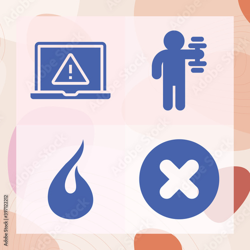Simple set of deviation related filled icons