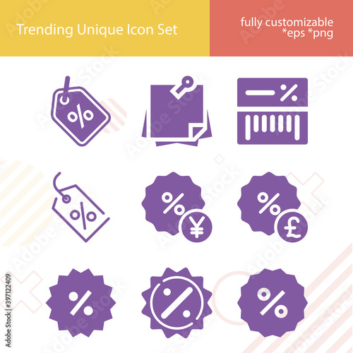 Simple set of ignore related filled icons.