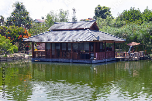 Floating market in Lembang, Bandung, West Java, Indonesia. photo