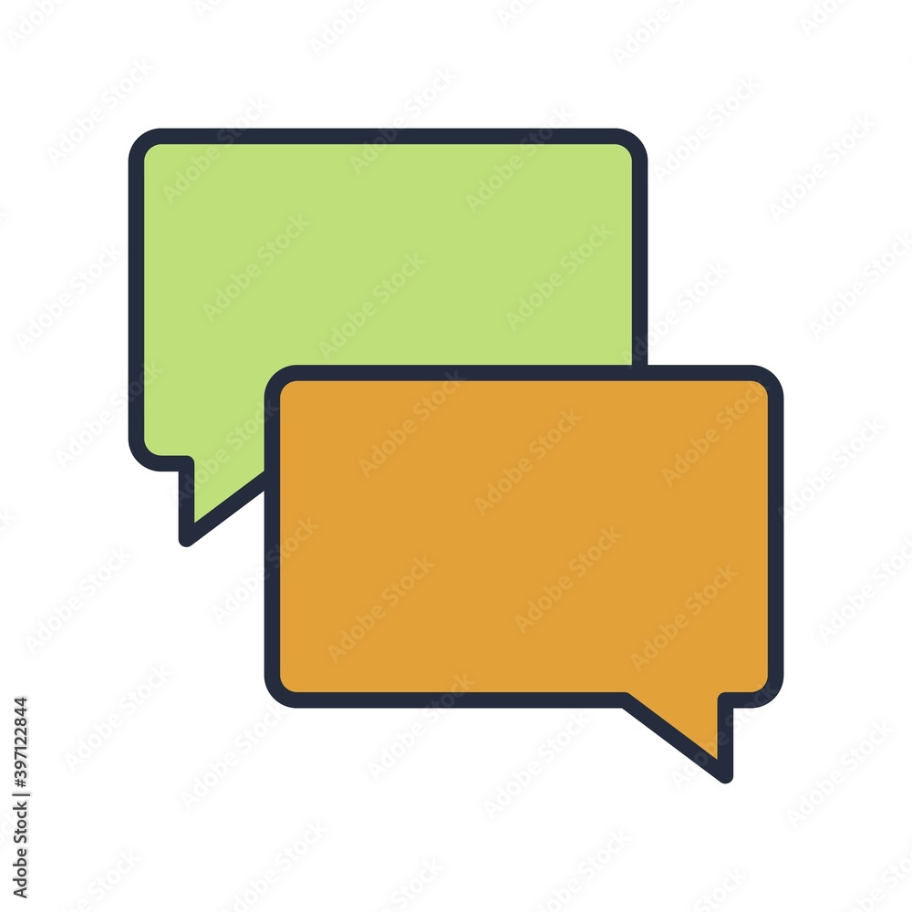 Speech bubbles icon. Chat support icon. Vector illustration. Speech bubbles icon. Chat support icon. Vector illustration.