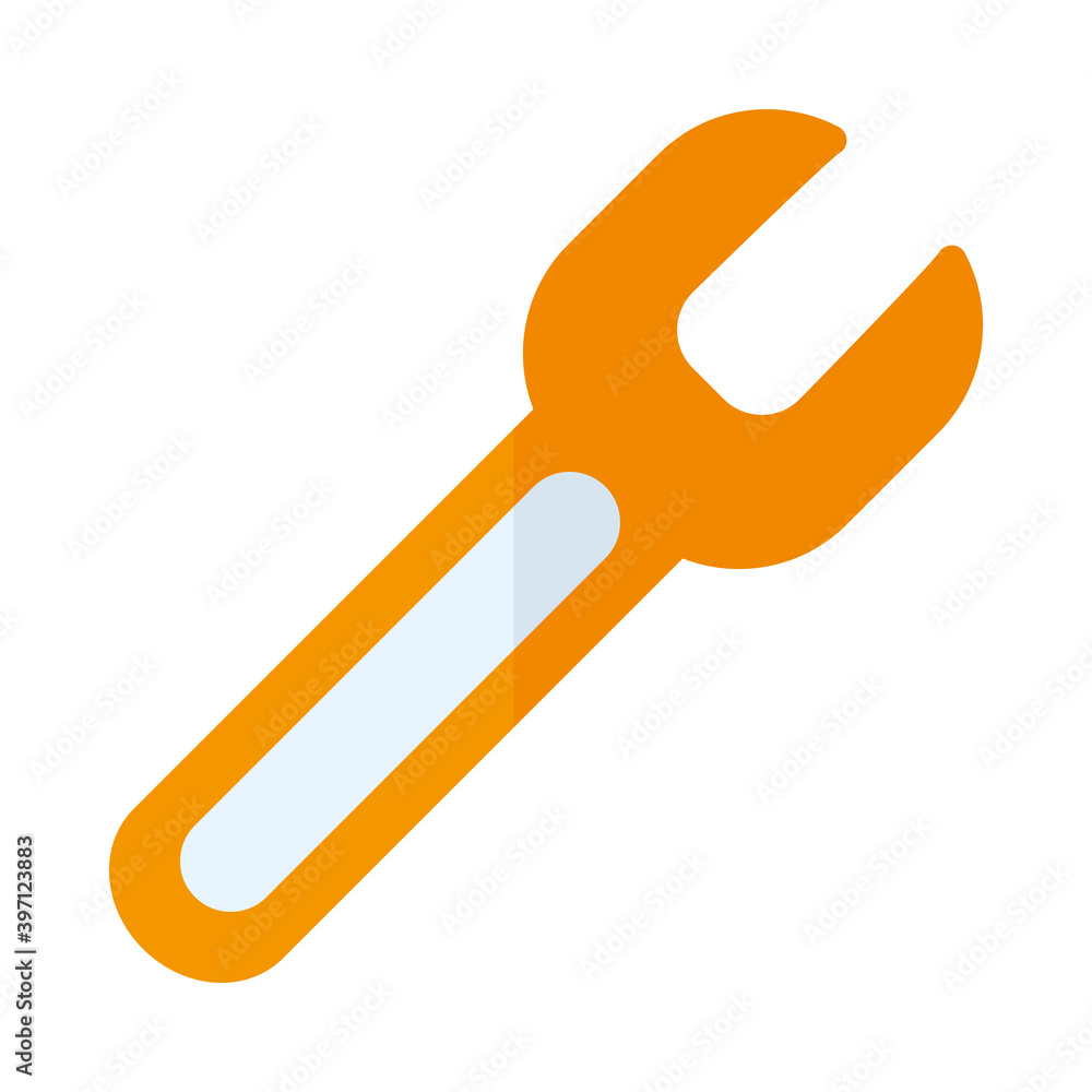 wrench tool icon, flat style wrench tool icon, flat style
