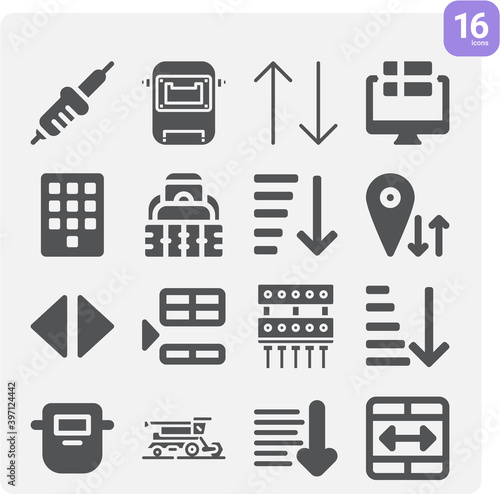 Simple set of merge related filled icons.