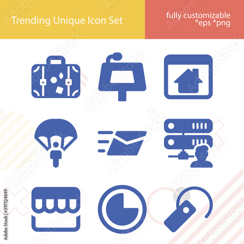 Simple set of better related filled icons.