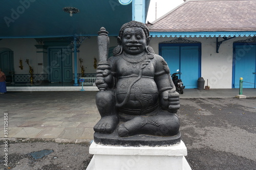 Surakarta, Indonesia- 04 November 2020; Doorman statue of Dwarapala in Surakarta Hadiningkrat palace, Surakarta, Central Java. Indonesia photo