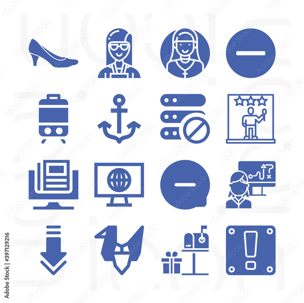 16 pack of cast filled web icons set 16 pack of cast filled web icons set