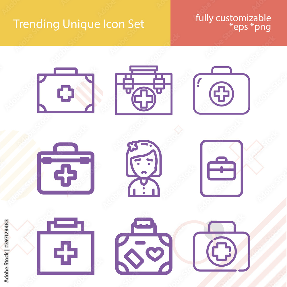 Simple set of maiden related lineal icons. Simple set of maiden related lineal icons.