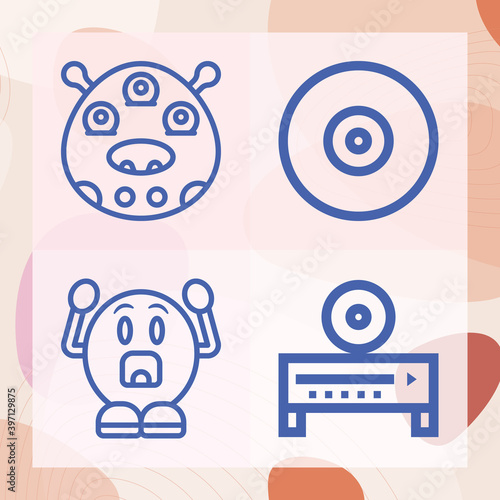 Simple set of discover related lineal icons