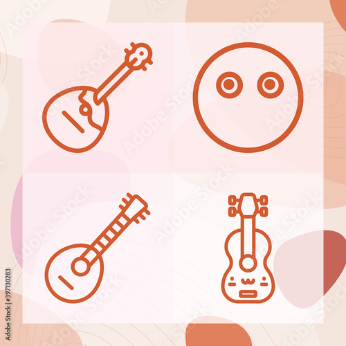 Simple set of sounds related lineal icons