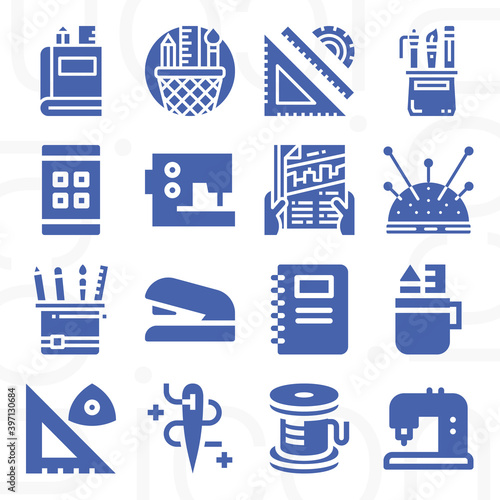 16 pack of engels  filled web icons set