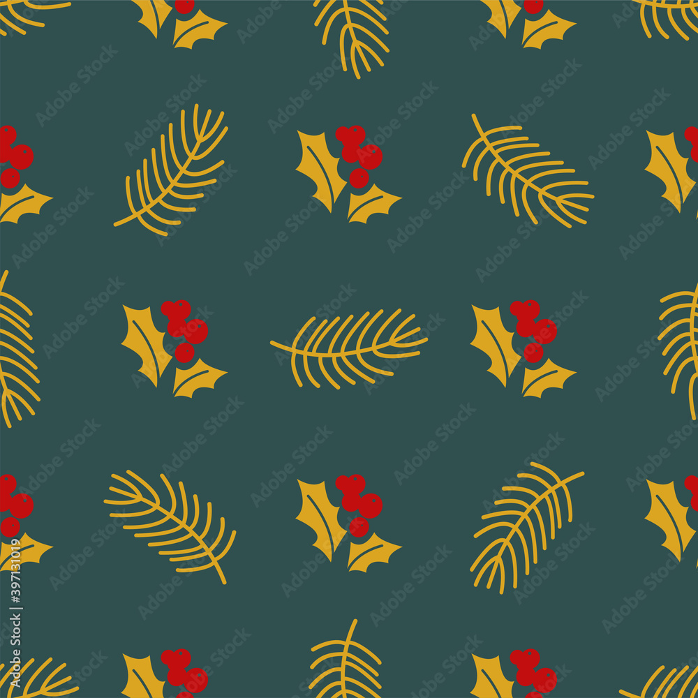Christmas mistletoe. seamless pattern EPS Christmas mistletoe. seamless pattern EPS