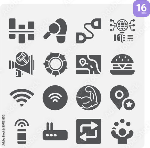 Simple set of bits related filled icons.