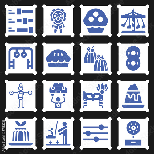 16 pack of dolphin  filled web icons set
