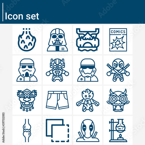Simple set of con related lineal icons.