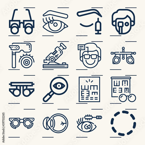 Simple set of modesty related lineal icons.