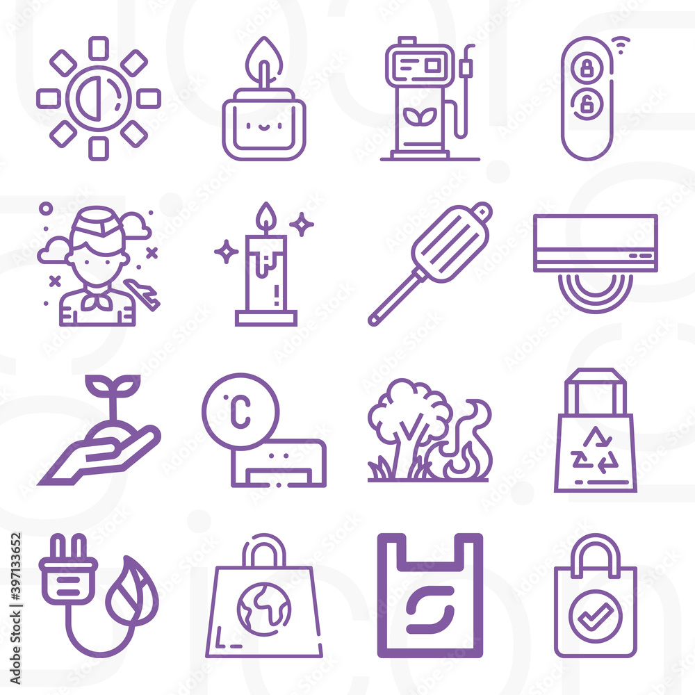 16 pack of aura lineal web icons set 16 pack of aura lineal web icons set