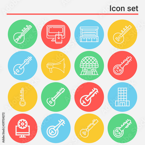 16 pack of ultra lineal web icons set