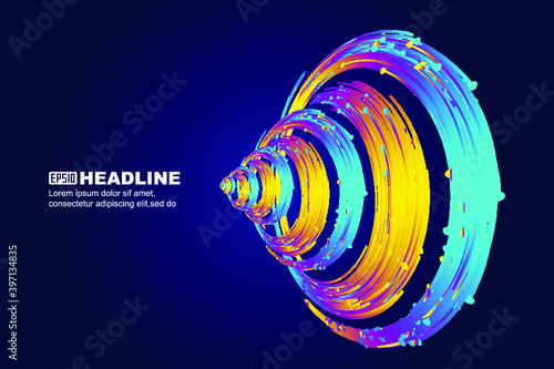 Color dot line, three - dimensional hollow - out cone, very visual impact