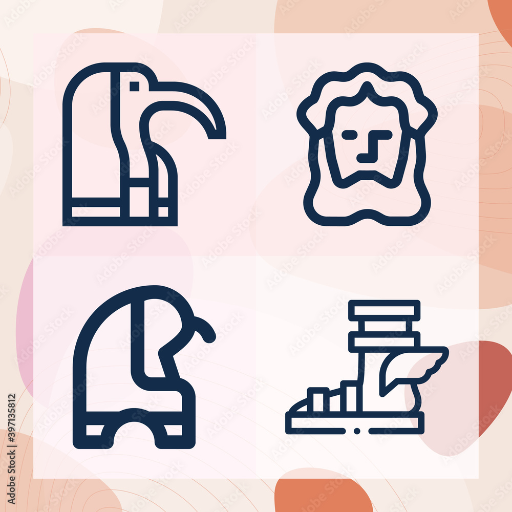 Simple set of pathologic related lineal icons