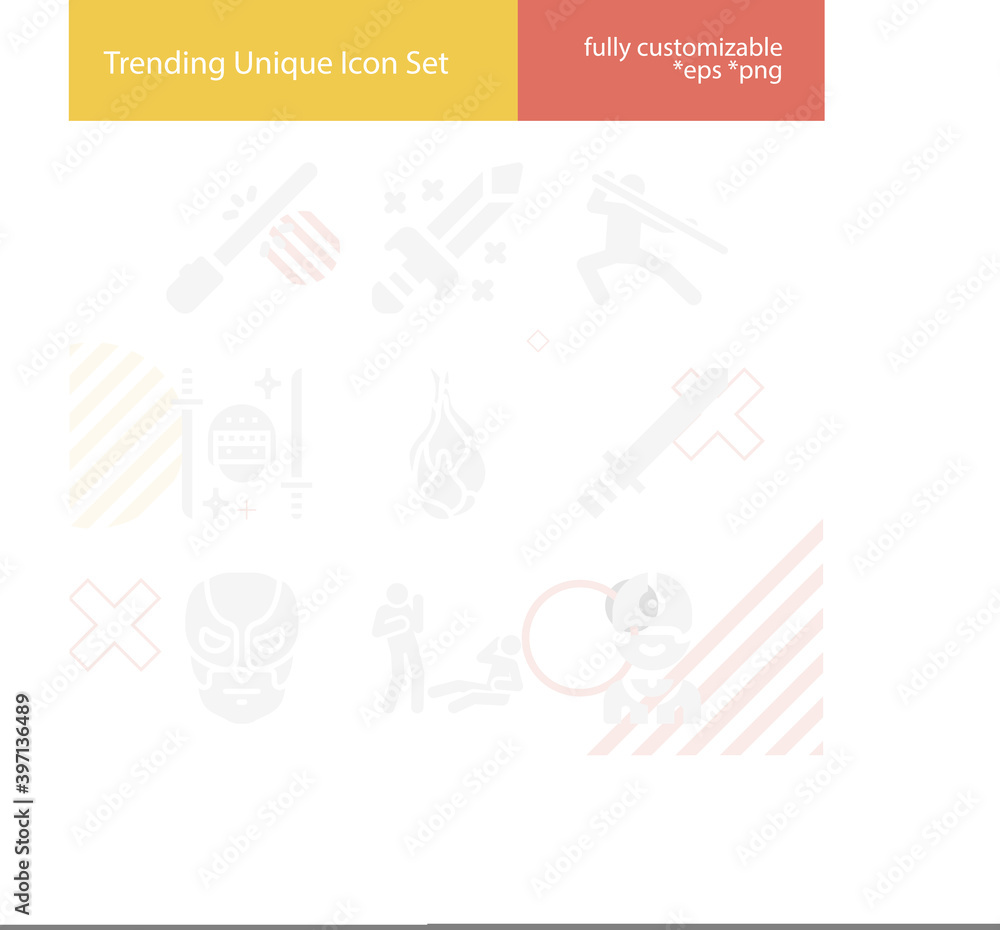 Simple set of warrior related filled icons. Simple set of warrior related filled icons.