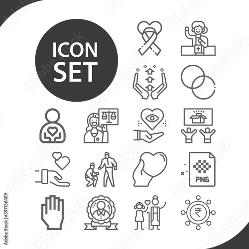 Simple set of honesty related lineal icons.