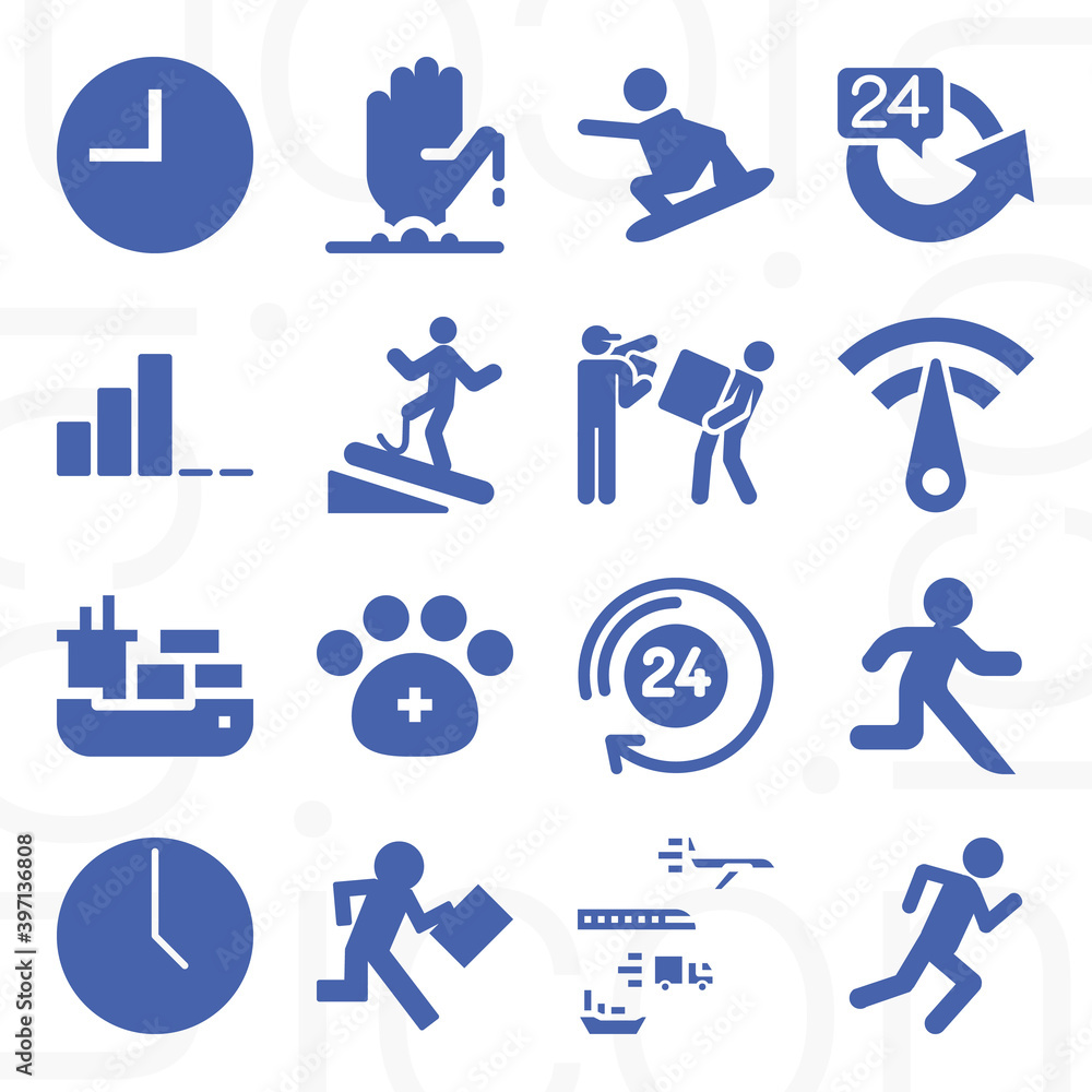 16 pack of endurance filled web icons set 16 pack of endurance filled web icons set