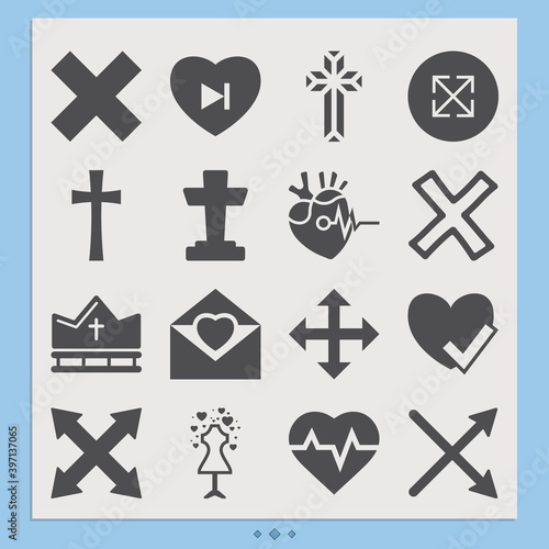 Simple set of resurrection related filled icons.