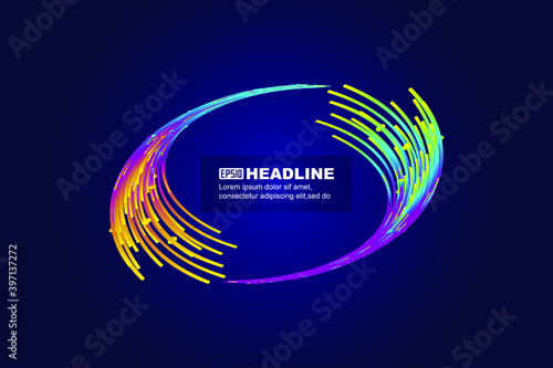 Colorful lines, abstract graphic poster vector background.