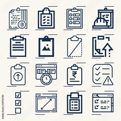 Simple set of responsibilities related lineal icons.