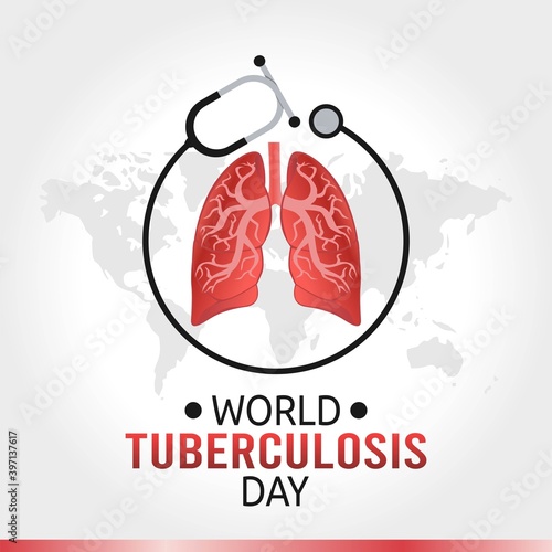 World Tuberculosis Day Vector Illustration. Suitable for greeting card poster and banner.