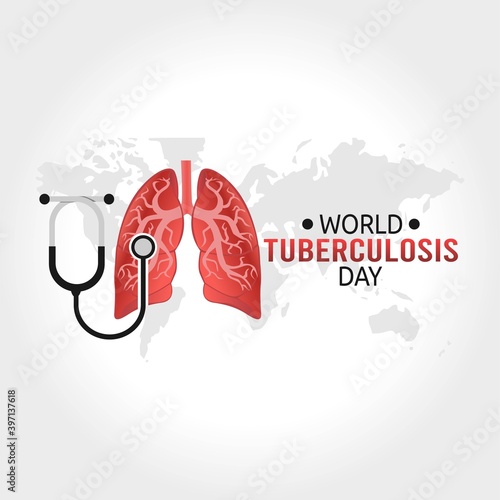 World Tuberculosis Day Vector Illustration. Suitable for greeting card poster and banner.