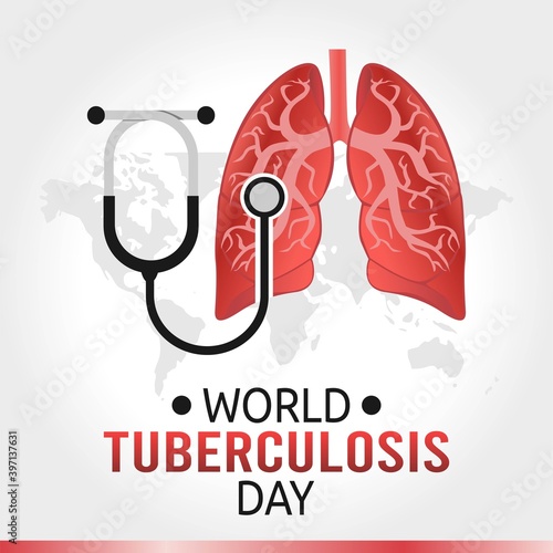 World Tuberculosis Day Vector Illustration. Suitable for greeting card poster and banner.