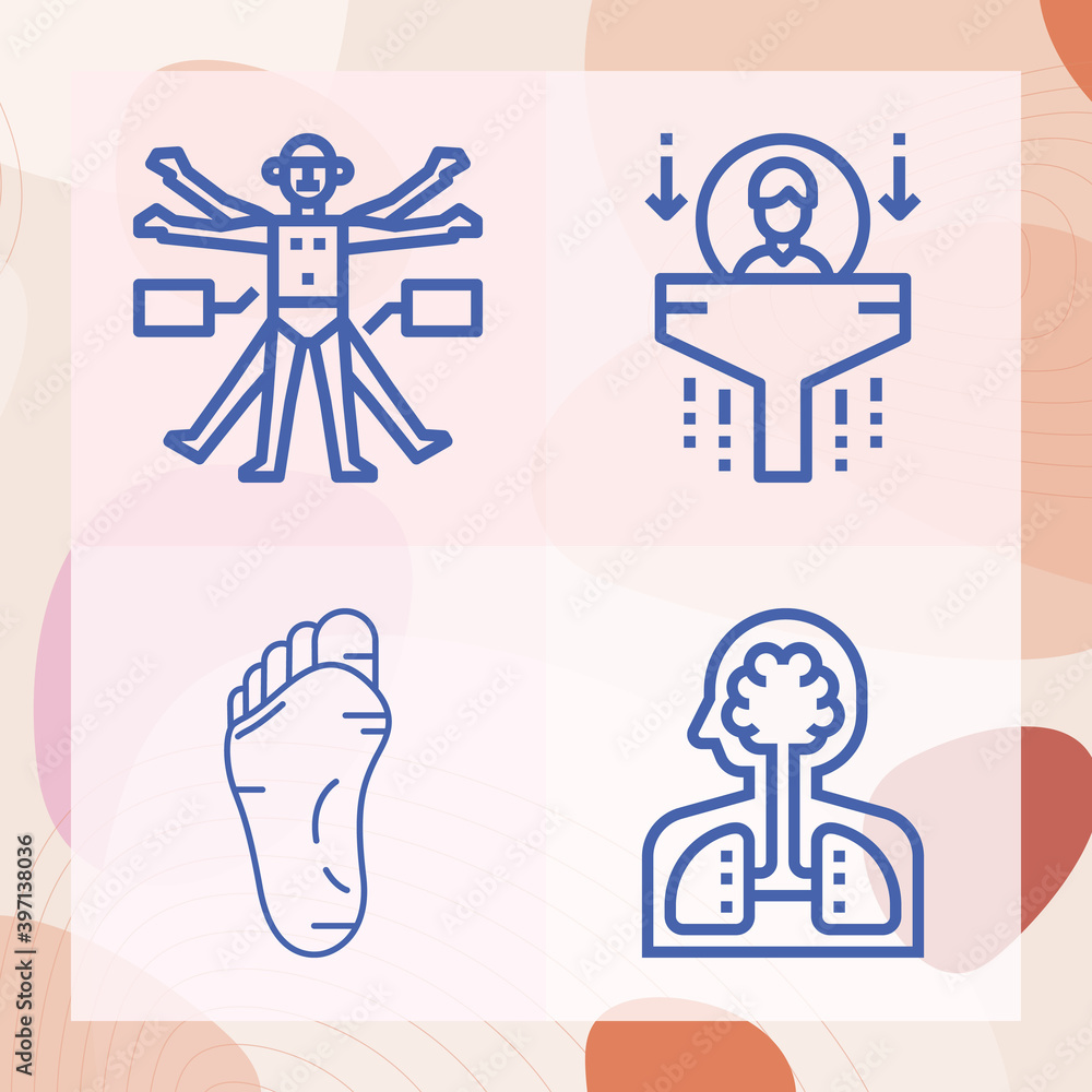 Simple set of imperfect related lineal icons Simple set of imperfect related lineal icons