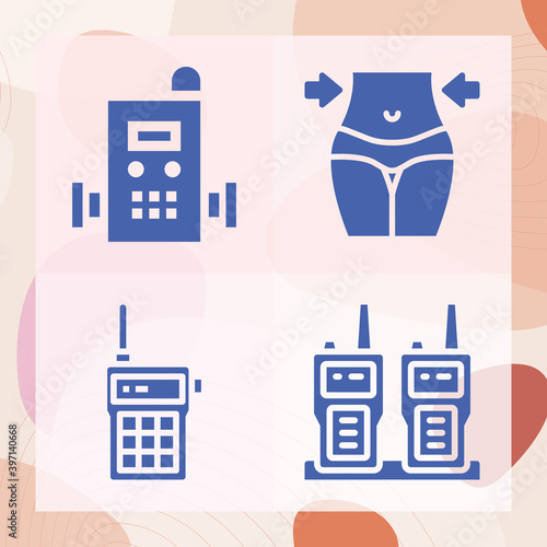 Simple set of incidence related filled icons
