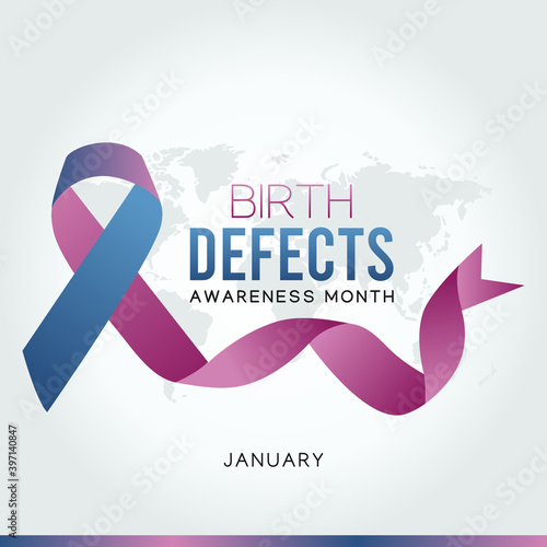 vector graphic of birth defects awareness month good for birth defects awareness month celebration. flat design. flyer design.flat illustration.